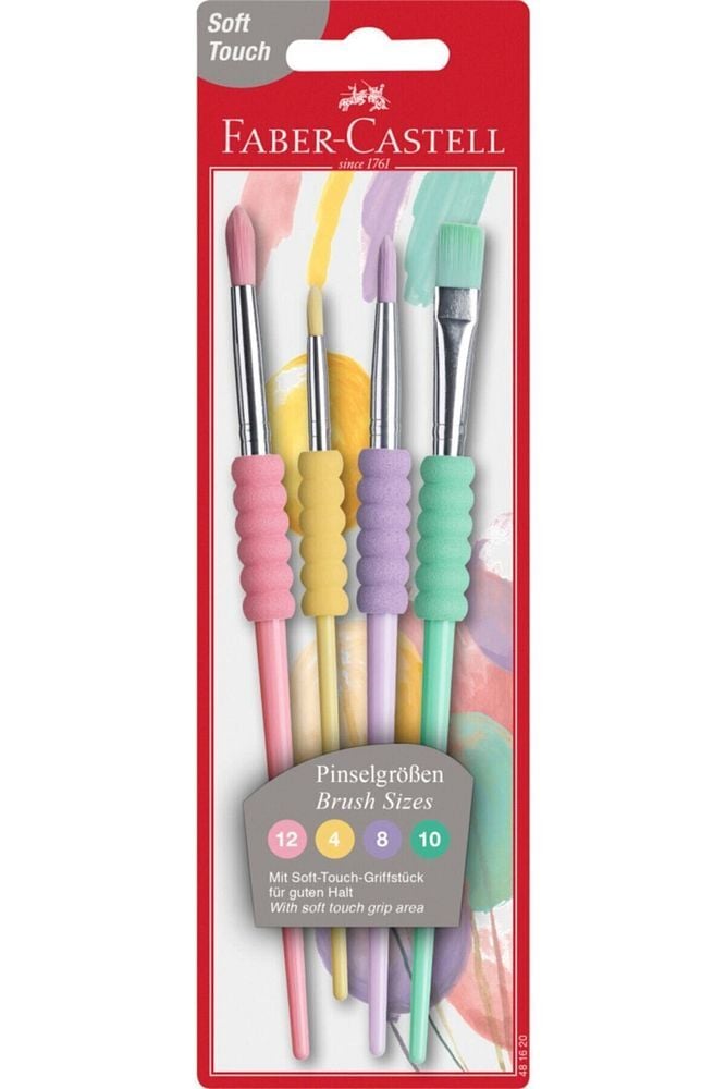 Fırça Seti Soft Touch 4'lü Pastel Renkler