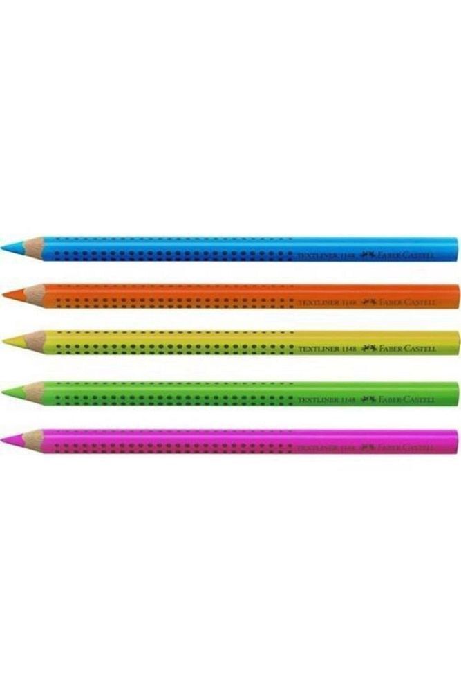 Faber-castell Fosforlu Kalem Pembe Kalem Tipi Ahşap Gövde Fosforlu Kalem (12 Li Paket)