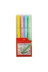 Faber-castell Fosforlu Kalem 38 Pastel Karışık 4'lü