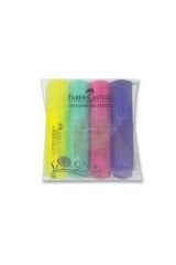 Faber-castell - Fosforlu Kalem Textlıner 1546 - 4'lü Pastel Renkler