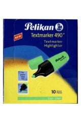 490 Fosforlu Kalem Işaret Kalemi 1-5 Mm Yeşil (10 Lu Kutu)