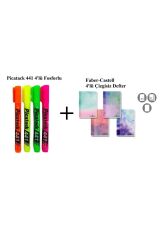 Picatack 441 Fosforlu Kalem 4'lü Set + Karton Kapak Dik A5 Watercolors 4'lü Çizgisiz Defter