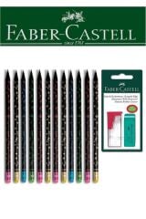 Faber-Castell 12'li Party Kurşun Kalem ve Kutulu Kalemtıraş+Silgi Seti Blister