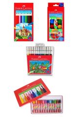Kuru Boya Set 12'li, Paste Boya Set 12'li, Keçeli Kalem 12'li, Suluboya 12'li Okul Set