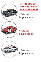 NIitro Speed 1:36 Çek Bırak Polis Arabası 3'lü