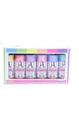 Akrilik Boya İnci Set 6x70ml + Fırça Set 10