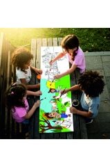 30x120 Boyama Rulosu Yaman Çiftlik Hayatı + Pensan 12'li Keçeli Boya Kalemi