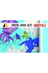 30x120 Boyama Rulosu Yaman Sualtı Macerası + Adel 12'li Pastel Boya Kalemi