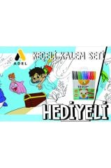 30x120 Boyama Rulosu Yaman Sualtı Macerası + Adel 12'li Keçeli Boya Kalemi