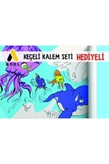 30x120 Boyama Rulosu Yaman Sualtı Macerası + Adel 12'li Keçeli Boya Kalemi