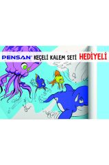 30x120 Boyama Rulosu Yaman Sualtı Macerası + Pensan 12'li Keçeli Boya Kalemi