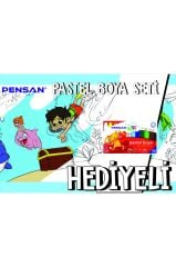 30x120 Boyama Rulosu Yaman Sualtı Macerası + Pensan 12'li Pastel Boya Kalemi