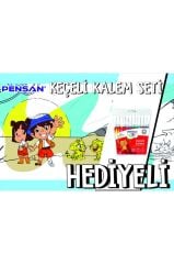 30x120 Boyama Rulosu Yaman Safaride + Pensan 12'li Keçeli Boya Kalemi