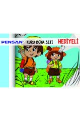 30x120 Boyama Rulosu Yaman Orman Macerası + Pensan 12'li Kuru Boya Kalemi