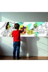 30x120 Boyama Rulosu Yaman Safaride + Adel 12'li Keçeli Boya Kalemi