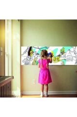 30x120 Boyama Rulosu Yaman Safaride + Adel 12'li Pastel Boya Kalemi