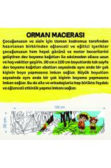 30x120 Boyama Rulosu Yaman Orman Macerası + Pensan 12'li Keçeli Boya Kalemi