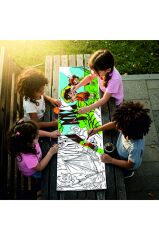 30x120 Boyama Rulosu Yaman Orman Macerası + Pensan 12'li Pastel Boya Kalemi