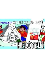 30x120 Boyama Rulosu Yaman Kar Tatili + Pensan 12'li Keçeli Boya Kalemi