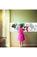 30x120 Boyama Rulosu Yaman Kar Tatili + Pensan 12'li Keçeli Boya Kalemi