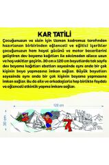 30x120 Boyama Rulosu Yaman Kar Tatili + Pensan 12'li Kuru Boya Kalemi