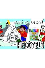 30x120 Boyama Rulosu Yaman Kar Tatili + Adel 12'li Keçeli Boya Kalemi