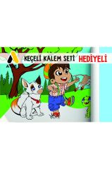 30x120 Boyama Rulosu Yaman Çiftlik Hayatı + Adel 12'li Keçeli Boya Kalemi
