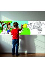 30x120 Boyama Rulosu Yaman Çiftlik Hayatı + Adel 12'li Keçeli Boya Kalemi