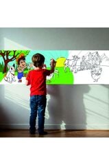 30x120 Boyama Rulosu Yaman Çiftlik Hayatı + Adel 12'li Pastel Boya Kalemi