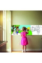 30x120 Boyama Rulosu Yaman Çiftlik Hayatı + Adel 12'li Kuru Boya Kalemi