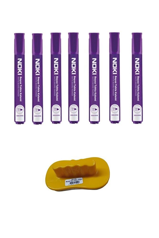 7li Mor Beyaz Tahta Kalemi + Silgisi