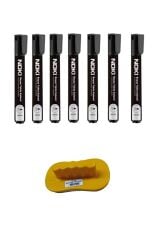 7li Noki Siyah Beyaz Tahta Kalemi + Silgisi