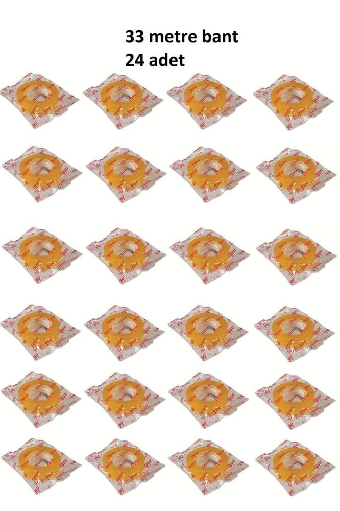 33 metre Şeffaf Selefon Bant 24 adet