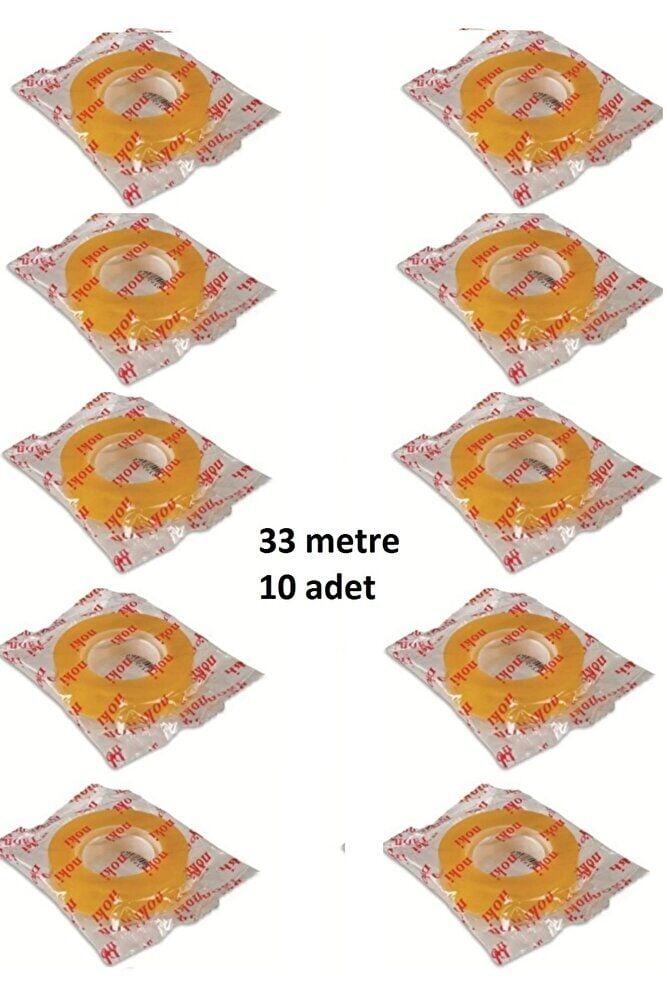 33 metre Şeffaf Selefon Bant 10 adet