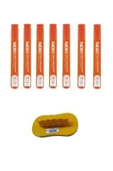 7li Turuncu Beyaz Tahta Kalemi + Silgisi