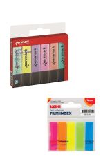 6lı Neon Fosforlu Kalem + 5li Ayraç