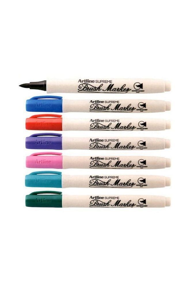 Supreme Brush Marker Fırça Uçlu Kalem 7 Renk Set