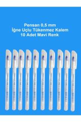 0.5 mm İğne Uç Kırmızı Tükenmez Kalem 10 Adet Yeni Seri 2305