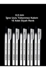 0.5 mm İğne Uç Kırmızı Tükenmez Kalem 10 Adet Yeni Seri 2305