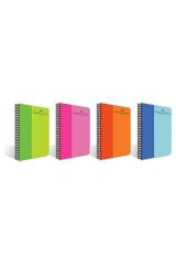 Bicolor Spiralli Pp(plastik) Kapak A4 60 Yaprak Çizgisiz Defter 4 Adet