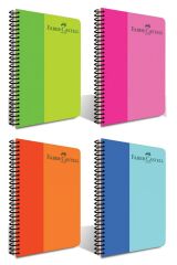 Bicolor Spiralli Plastik Kapak Defter 60 Yaprak Kareli 4'lü Set