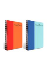 Faber-Castell Bicolor Spiralli Plastik Kapak Defter 60 Yaprak Düz Çizgisiz 5075000126