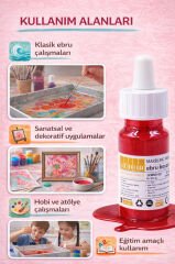Kahverengi Renk Ebru Boyası 25 ml | Yoğun Pigment, Su Bazlı