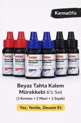 Beyaz Tahta Kalemi Mürekkep Seti (6 Mürekkep)