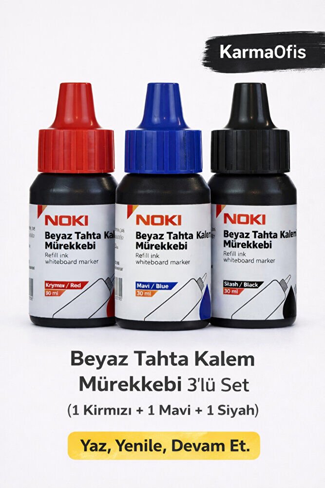 Beyaz Tahta Kalemi Mürekkep Seti (3 Mürekkep)