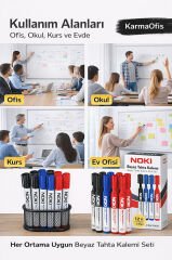 Kırmızı Tahta Kalemi + Mürekkep Seti (1 Mürekkep + 3 Kalem)