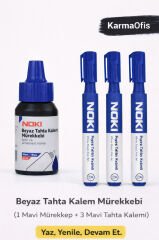 Mavi Tahta Kalemi + Mürekkep Seti (1 Mürekkep + 3 Kalem)