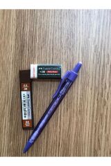 Tri Click 0.5mm Uçlu Kalem-silgi-uç Seti Mor
