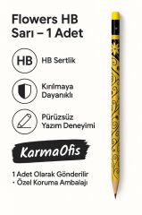 Flowers HB Pembe Kurşun Kalem – 1 Adet | Çiçek Desenli – HB Uç