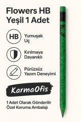 Flowers HB Pembe Kurşun Kalem – 1 Adet | Çiçek Desenli – HB Uç